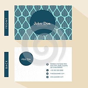 Floral business card design.