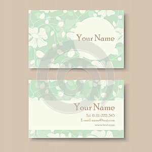 Floral business or visiting card