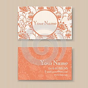 Floral business or visiting card