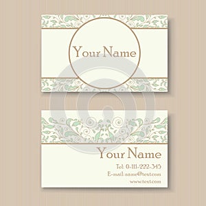 Floral business or visiting card