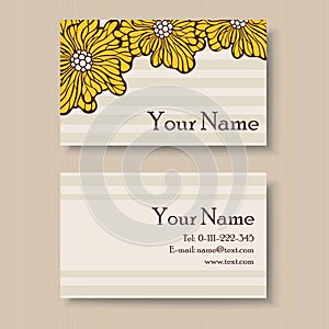 Floral business or visiting card