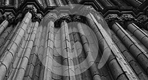 Floral capitals on the main entrance part 2