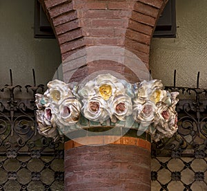 Floral capitel at the Palau de la Musica