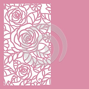 Floral card with roses