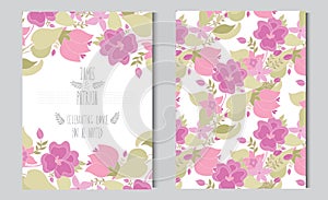 Floral cards set