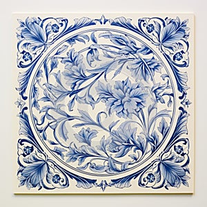 Floral Ceramic Tile With Sebastian Errazuriz Style Design