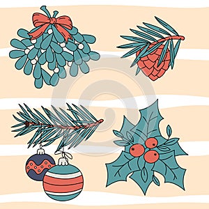 Floral christmas decorations