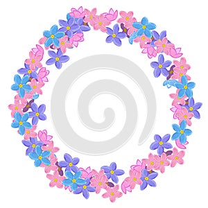 Floral circle wreath