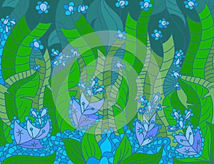 Floral colors artistically scene vector