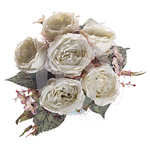 Floral composition with white peonies