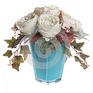 Floral composition with white peonies