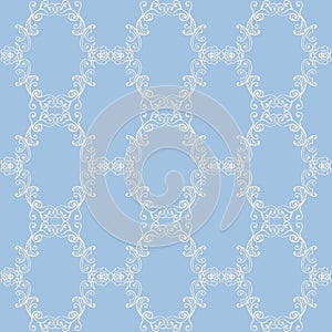 Floral damask seamless lace pattern. Vintage seamless baroque wallpaper.