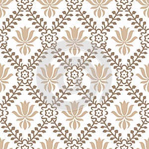 Floral damask wallpaper pattern design