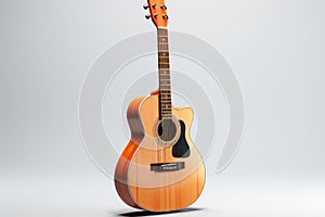 Floral decoration of a classical guitar, isolated on a background.