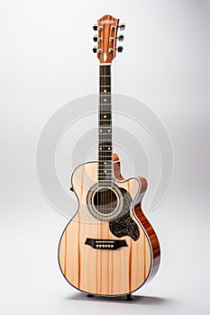 Floral decoration of a classical guitar, isolated on a background.