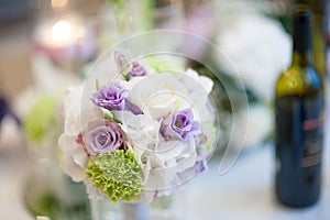 Floral decorations for a wedding