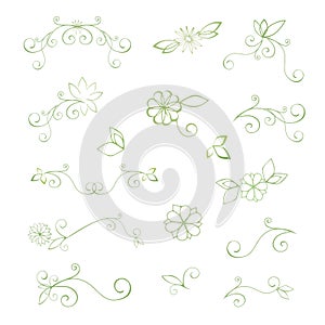 Floral decorative elements