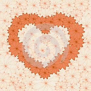 Floral decorative heart background