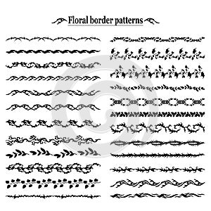 Floral Decorative Ornamental Border Set