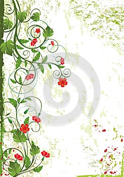 Floral design card