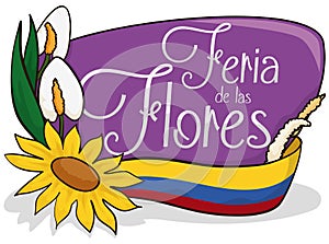 Diseno bandera Colombiana de flores ilustraciones 