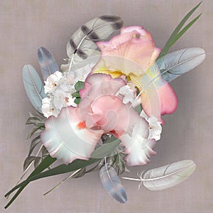 Floral design iris, bouquet