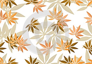 Floral design pattern seampless leaf background