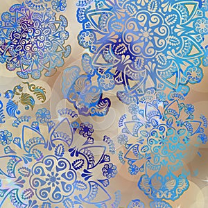 Floral design on web background colored