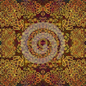 Floral design on web background colored