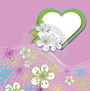 Floral Design for wedding template.Spring flowers,