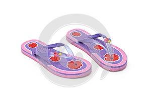 floral design womens eva flip-flop isolated