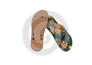 floral design womens eva flip-flop isolated