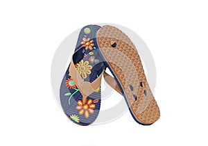 floral design womens eva flip-flop isolated