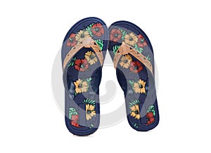 floral design womens eva flip-flop isolated