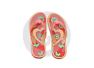 floral design womens eva flip-flop isolated