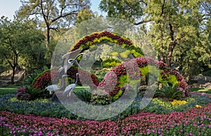 Floral display at Summer Palace outside Beijing, China