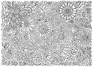 Floral doodle pattern