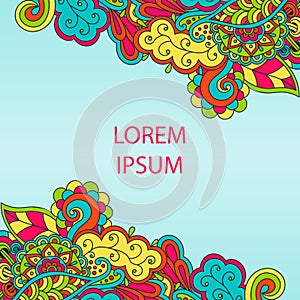 Floral doodle pattern