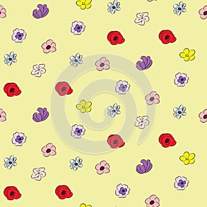 Floral doodle Seamless Pattern