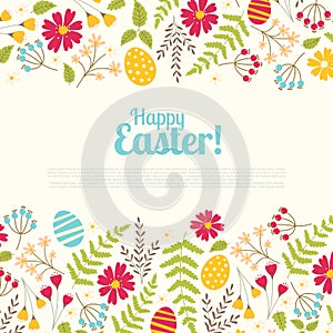 Floral Easter greeting card