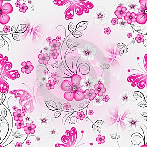 Floral effortless spring pattern photo