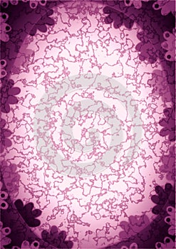 Floral Egg Pink Frame Border