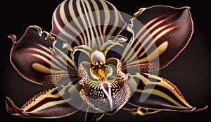 Floral elegance a yellow orchid fragility generated by AI