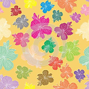 Floral element seamless background.