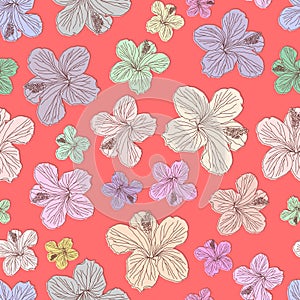 Floral element seamless background.