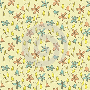 Floral Field Seamless Pattern