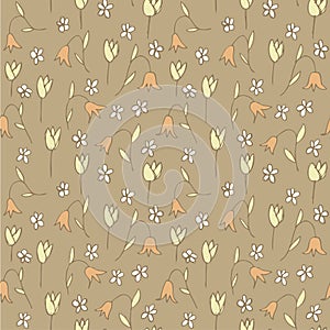 Floral Field Seamless Pattern