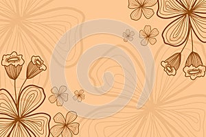 Floral Flat Background Vector Illustration