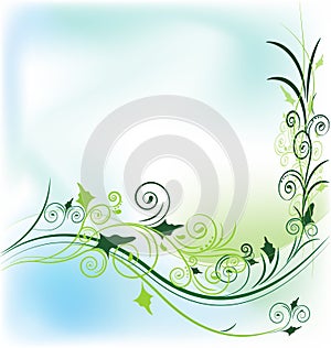 Floral flower background vector