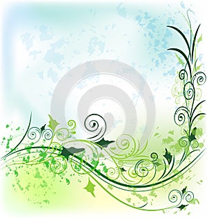 Floral flower background vector